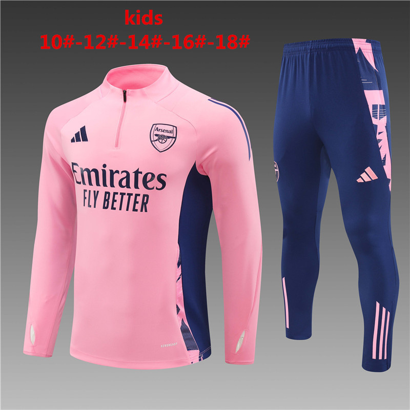 Kids Arsenal 24/25 Tracksuit - Pink/Navy Blue